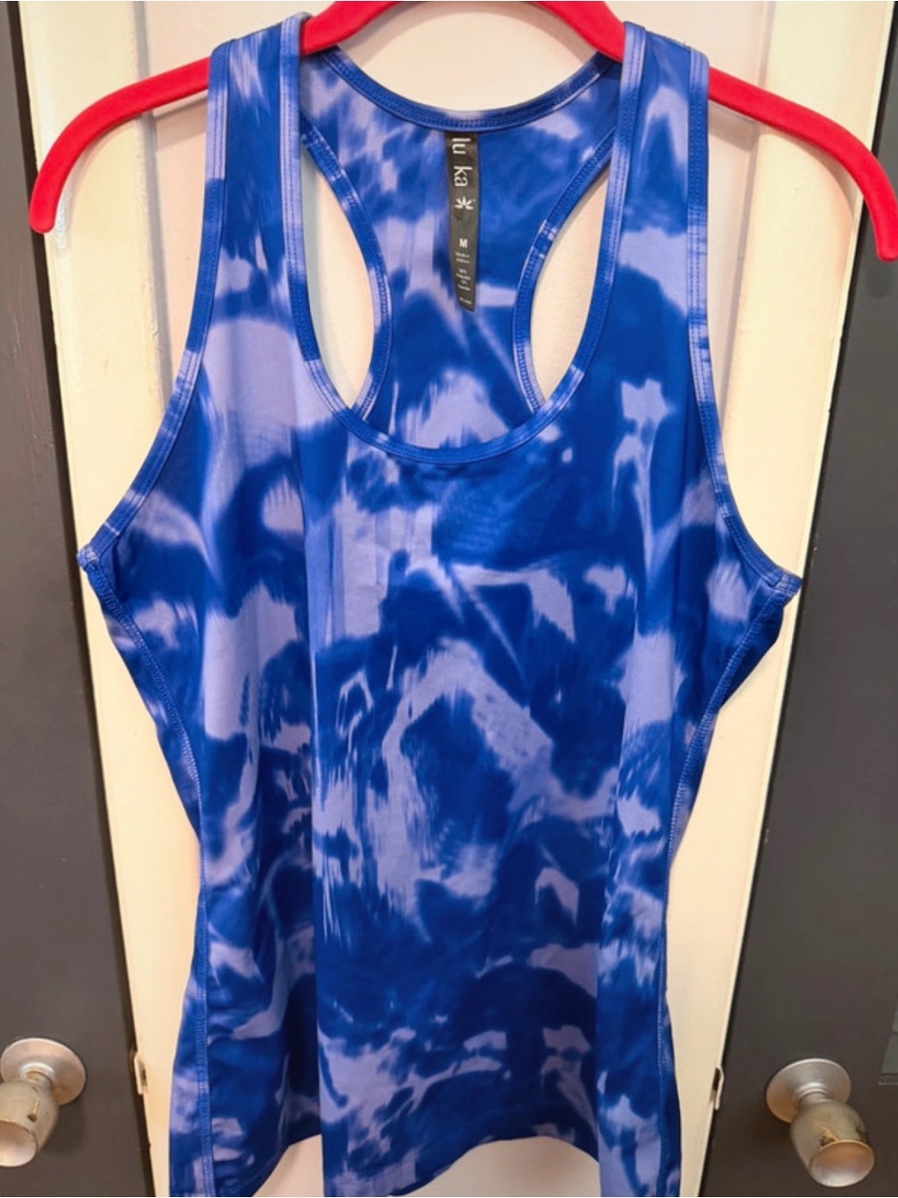 Lu Ka Blue and Purple Tie-Dye Racerback Tank
